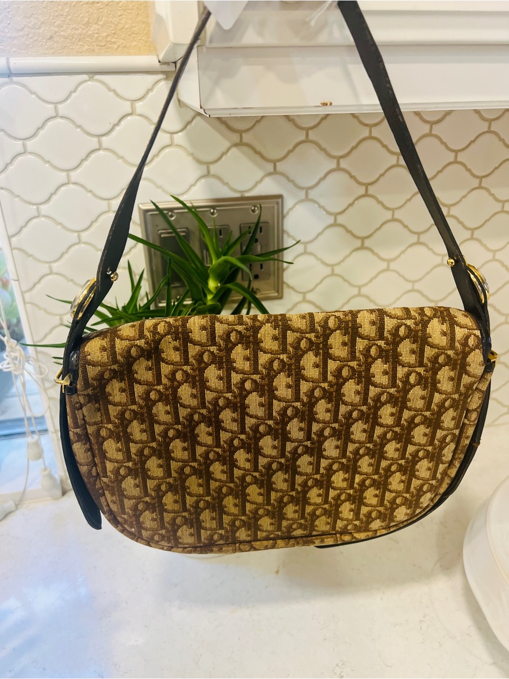 Vintage Christian Dior Trotter Envelope Clutch